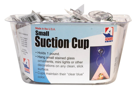 Adams Suction Cup With Hooks Plastic Clear
