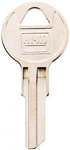 Hy-Ko 11010CG22 Key Blank, Brass, Nickel, For: Chicago Cabinet, House Locks and Padlocks, Pack of 10