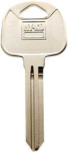 Hy-Ko 11010HY16 Automotive Key Blank, Brass, Nickel, For: Hyundai Vehicle Locks, Pack of 10