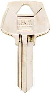 Hy-Ko 11010S3 Key Blank, Brass, Nickel, For: Sargent Cabinet, House Locks and Padlocks, Pack of 10