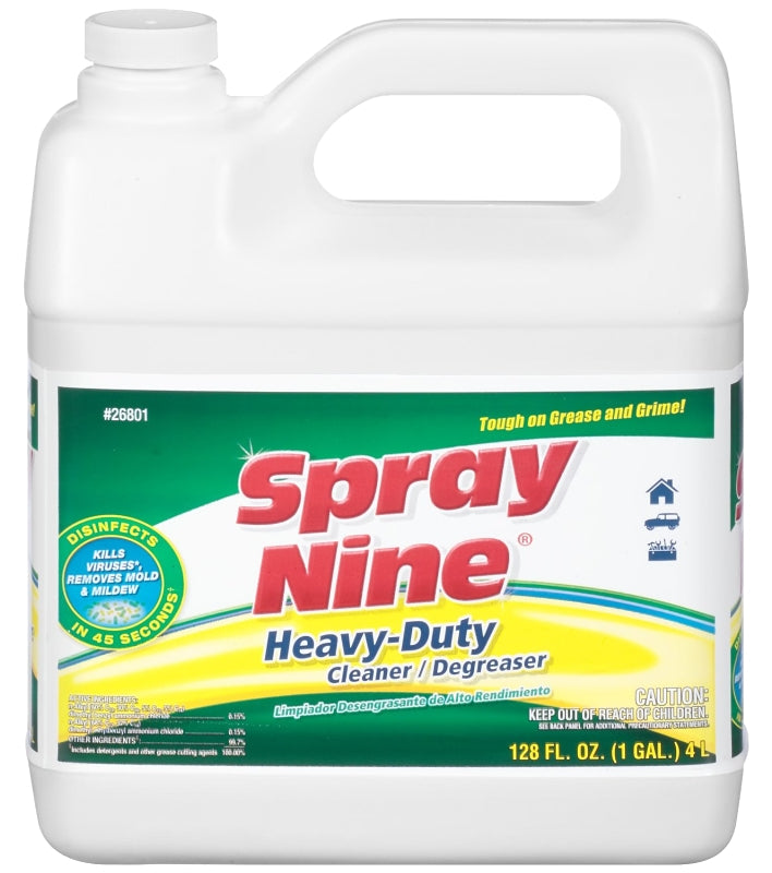 Spray Nine 26801 Cleaner and Degreaser, 1 gal, Liquid, Citrus, Clear ...