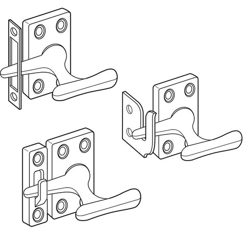 Defender Security U9935 Casement Sash Lock, Steel, Brass