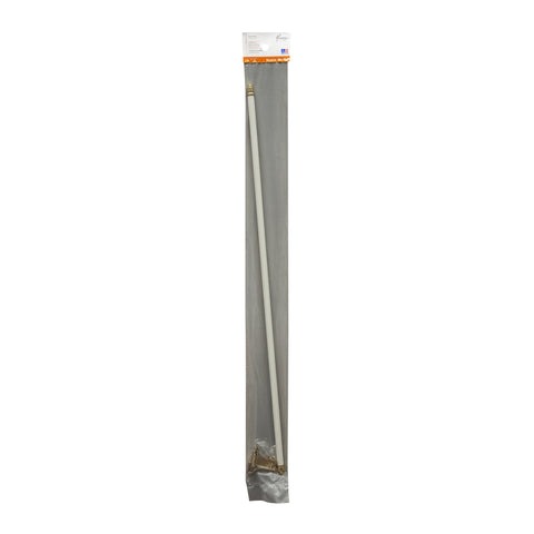 Kenney White Traditional/Transitional Sash Rod 28 in. L X 48 in. L