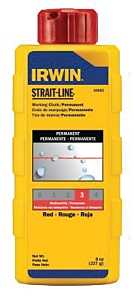Irwin 64902 Marking Chalk Refill, Red, Permanent