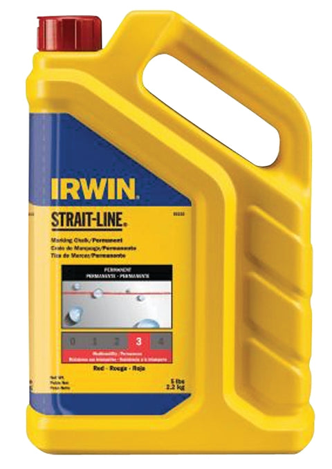 Irwin 65102 Marking Chalk Refill, 5 lb, Red, Permanent