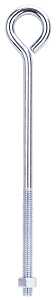 ProSource LR280 Eye Bolt, 7.8 mm Thread, Machine Thread, 3 in L Thread, 5/16 in Dia Eye, 183 lb Working Load, Steel, Pack of 10
