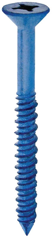 Cobra Anchors 636J Screw, 1/4 in Thread, 4 in L, Flat Head, Phillips, Robertson Drive, Steel, Fluorocarbon-Coated, 25 PK