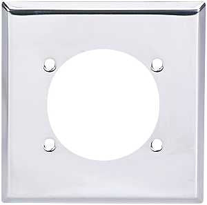 Eaton Wiring Devices 69-BOX Power Outlet Wallplate, Standard-Size, 4-1/2 in L, 4-9/16 in W, 2-Gang