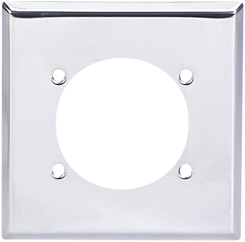 Eaton Wiring Devices 69-BOX Power Outlet Wallplate, Standard-Size, 4-1/2 in L, 4-9/16 in W, 2-Gang