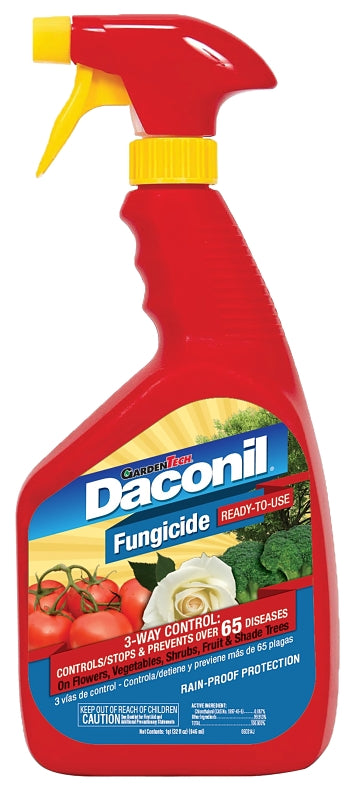 Daconil 100526105 Fungicide, Liquid, Tan, 32 oz Bottle, Pack of 6
