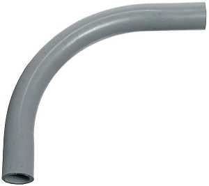 Carlon UA9AL-CAR Elbow, 3 in Trade Size, 90 deg Angle, SCH 80 Schedule Rating, PVC, Plain End, Gray