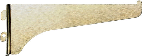 Knape & Vogt 180 BR 8 Shelf Bracket, 8 in L, Steel, Brass