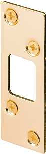 Defender Security E2235 Deadbolt Strike, 3-5/8 in L, 1-1/4 in W, Steel, Brass
