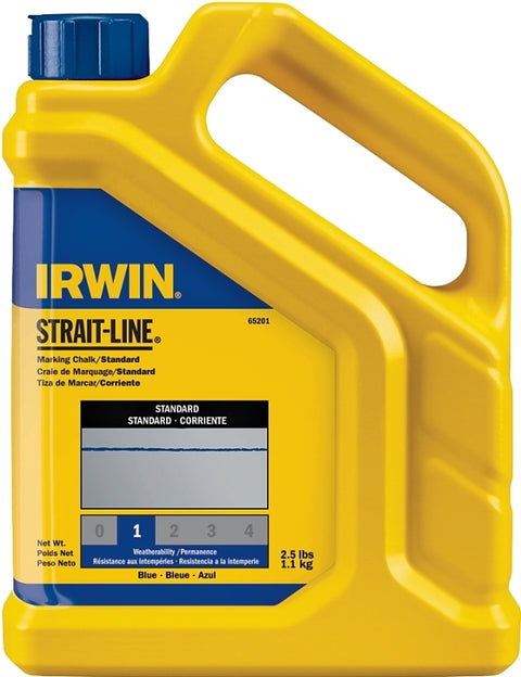 Irwin 65201 Marking Chalk Refill, 2.5 lb, Blue, Temporary