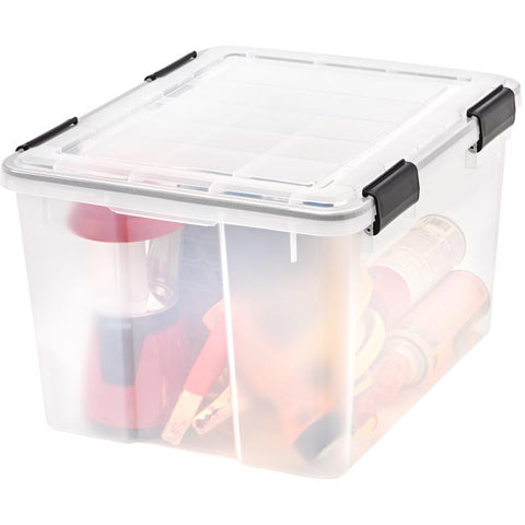 IRIS Weatherpro 46 qt Clear Storage Box 11.75 in. H X 15.75 in. W X 19.7 in. D Stackable, Pack of 6