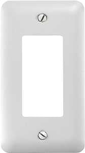 Amerelle 935RW Wallplate, 5 in L, 2-13/16 in W, 1 -Gang, Steel, White