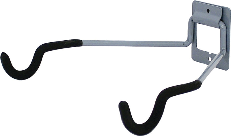 Crawford FSR13 Flip-Up Storage Rack Bike Hanger, 50 lb, Plastic, Black ...