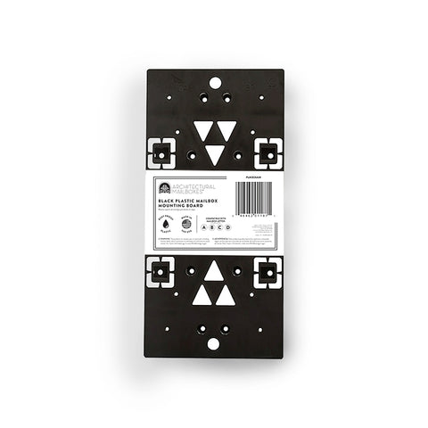 Gibraltar Mailboxes PLMB0060 Universal Mailbox Mounting Board, Plastic, Black