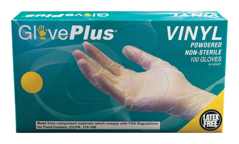 Gloveplus Vinyl Industrial Gloves Large 100 pk Clear