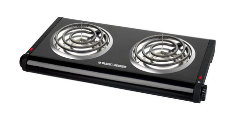 Black & Decker Double Buffet Range 1,000 watts/500 watts Black