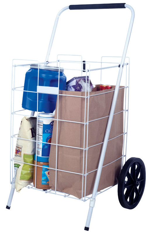 Apex Shopping Cart White 35-5/8 in. H x 21-5/16 in. W x 17-1/2 in. D ...