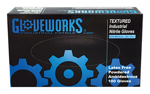 Gloveworks Nitrile Disposable Gloves Extra Large 100 pk Blue