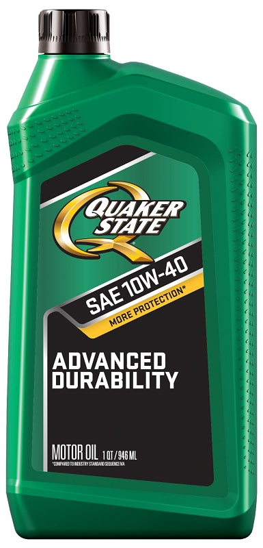Quaker State Advanced Durability 550034964/5500240 Motor Oil, 10W-40, 1 qt Bottle, Pack of 6