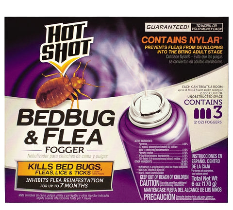 Hot Shot HG-95911 Bed Bug and Flea Fogger, 2000 cu-ft Coverage Area, White