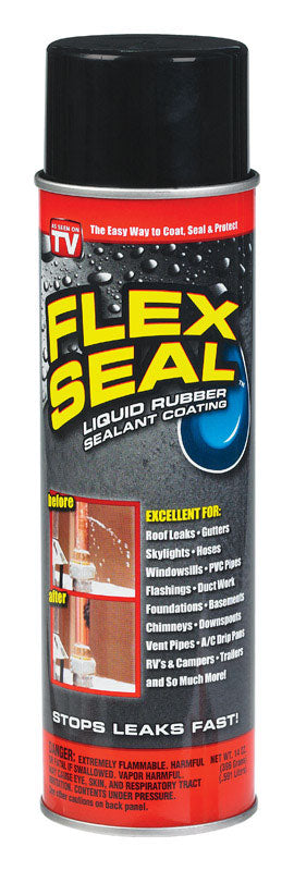 Flex Seal Rubber Spray Sealant 14 oz. Black Spray Can