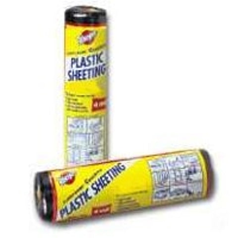 Warp's 4CH350B Poly Film, 50 ft L, 3 ft W, 4 mil Thick, Black, Pack of 6