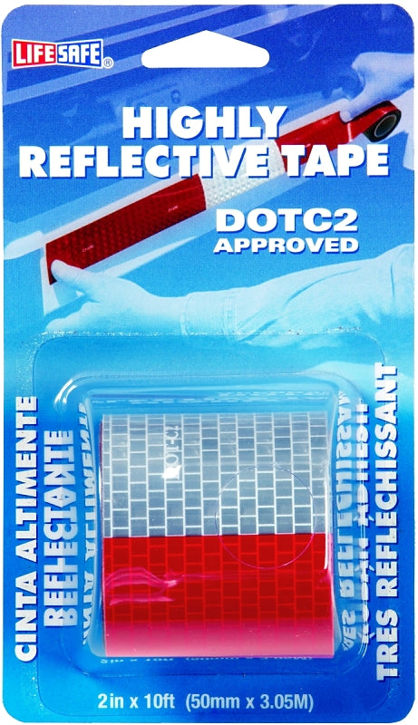 Red Incom Incom RE2110 Reflective Tape, 10 ft L, 2 in W, Red/Silver – Shell ...