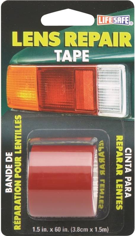 Incom RE36034 Lens Repair Tape, 1-1/2 in W x 5 ft L, Red
