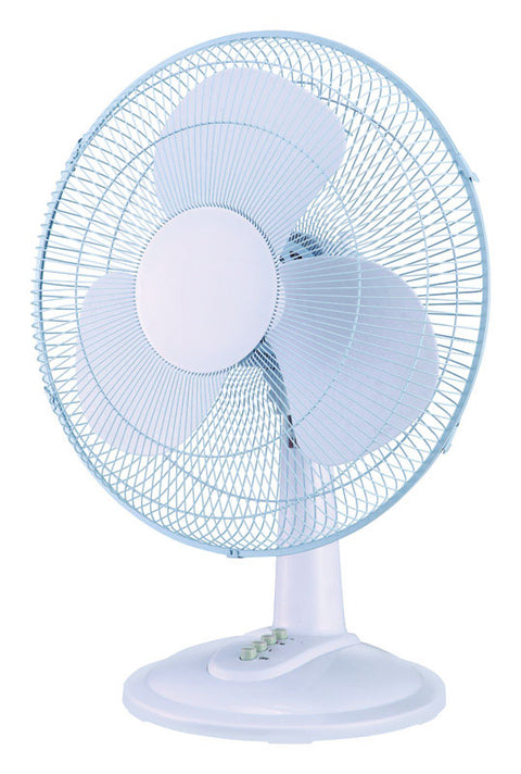 Pelonis Table Fan 16 in. H 3 speed Oscillating AC 3 blade White