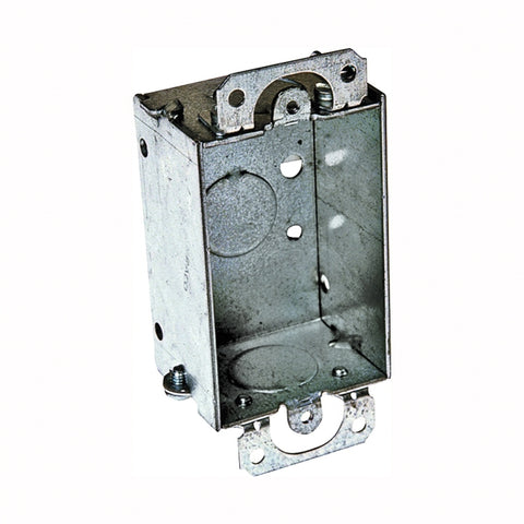Raco 3 in. H Rectangle 1 Gang Switch Box 1/2 in. Gray Steel