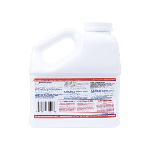 Insta-Flo IS-600 Drain Cleaner, Solid, White, Odorless, 6 lb Bottle, Pack of 4