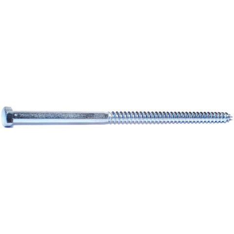 Midwest Fastener 01325 Lag Screw, 3/8 in Thread, 8 in OAL, Zinc