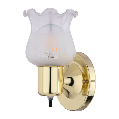 Boston Harbor W22BB01-2349ECD3L Single Light Wall Fixture, 60 W, 120 V, Type C or CFL, Steel, Polished Brass