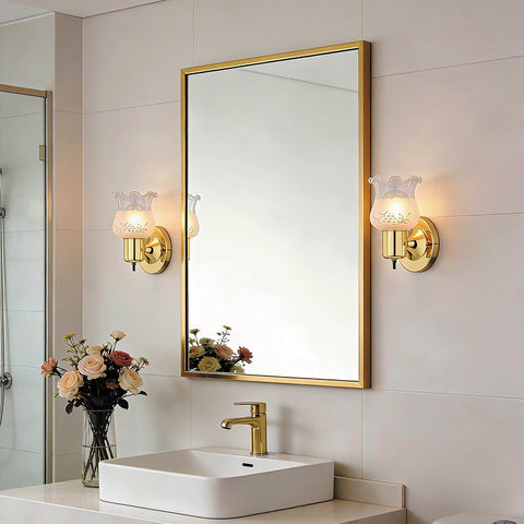Boston Harbor W22BB01-2349ECD3L Single Light Wall Fixture, 60 W, 120 V, Type C or CFL, Steel, Polished Brass