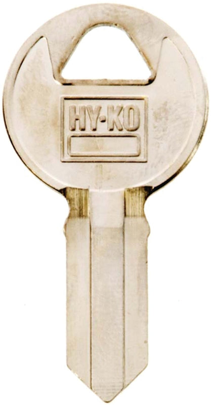 Hy-Ko 11010IL1 Key Blank, Brass, Nickel, For: Illinois Cabinet, House Locks and Padlocks, Pack of 10