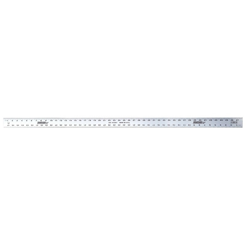 Shell Ruler Johnson COLORmaxx Series J48 Straight Edge Ruler, 1/8, 1/16 in Graduat ...