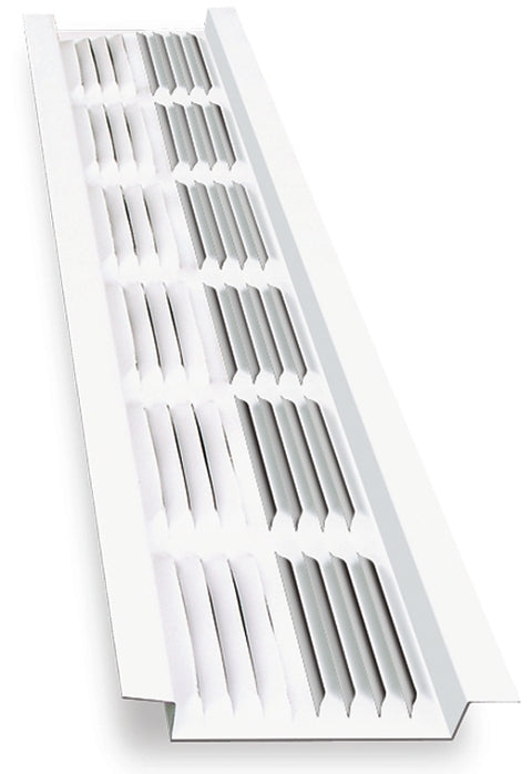 Master Flow LSV8W Soffit Vent, 2-3/4 in L, 1/4 in W, 68 sq-ft Net Free Ventilating Area, Aluminum, White, Pack of 50