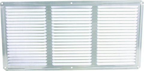 Master Flow EAC16X8 Undereave Vent, 8 in L, 16 in W, 65 sq-ft Net Free Ventilating Area, Aluminum, Mill, Pack of 36