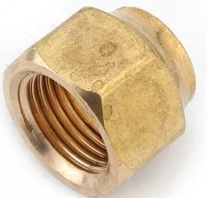 Anderson Metals 754018-06 Nut, 3/8 in, Flare, Brass, Pack of 10