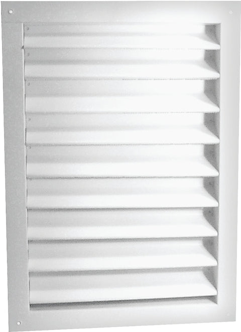 Master Flow DA1218W Dual Louver, 20-1/2 in L, 14-1/2 in W, Aluminum, White