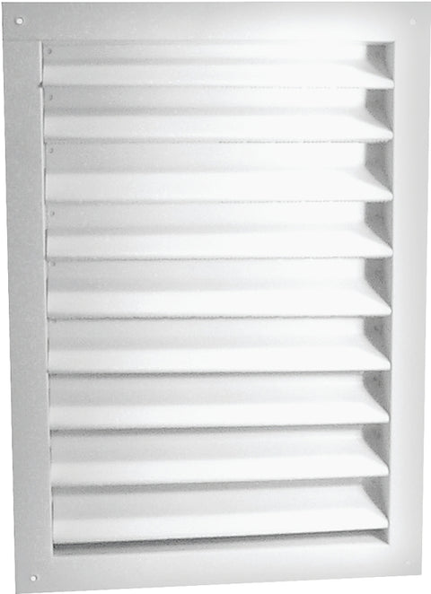 Master Flow DA2430W Dual Louver, 32-1/4 in L, 26-1/2 in W, Aluminum, White