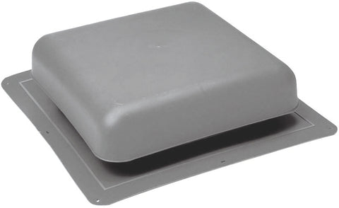 Master Flow RT65G Roof Louver, 18-1/2 in L, 18 in W, Resin, Gray, Pack of 10