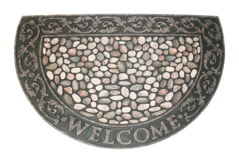 J&M Home Fashions Pebbles Rubber Nonslip Doormat 35 in. L x 23 in. W