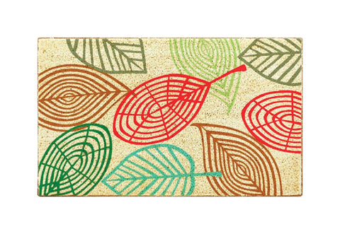 J&M Home Fashions Multicolor Coir Nonslip Floor Mat 30 in. L x 18 in. W