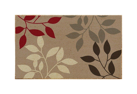 J&M Home Fashions Multicolor Coir Nonslip Doormat 30 in. L x 18 in. W