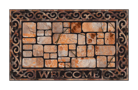 J&M Home Fashions Natural Rubber Nonslip Doormat 30 in. L x 18 in. W